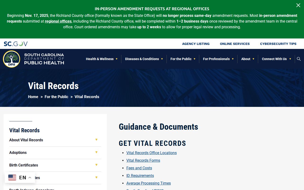 Berkeley County residents directory South Carolina vital records page