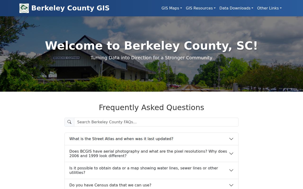 Berkeley County street directory GIS FAQ and address research guidance